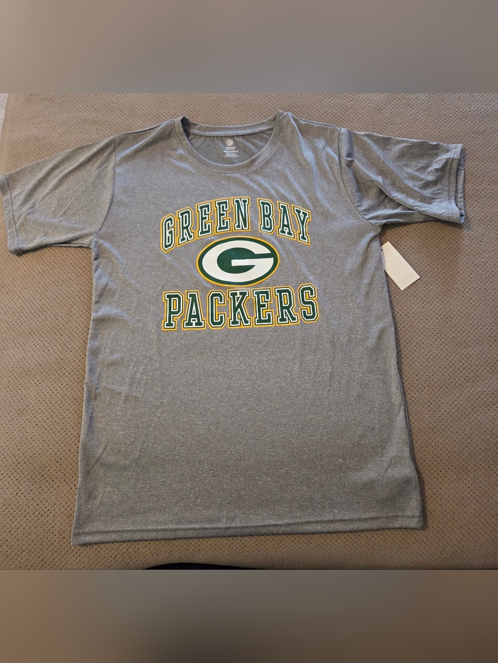 New Nfl Green Bay Packers youth XXL (18) gray short sleeve 100% Polyester shirt